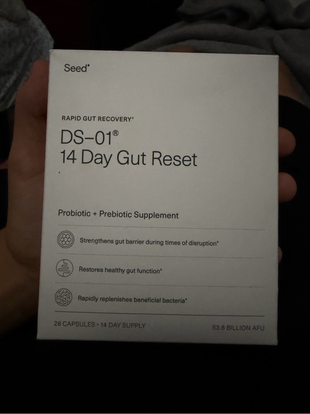 Seed DS-01 14 Day Gut Reset Probiotic - Deep Green Box